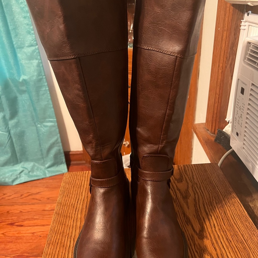 GBG Los Angeles Brown Over the Knee Boots
